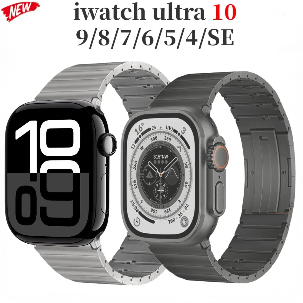 Cinturino in titanio per Apple Watch 49mm 45mm 44mm 41mm 46mm 42mm 40mm Bracciale a sgancio rapido iWatch Ultra3 11 10 9 8 7 6 5 4 SE Cintura