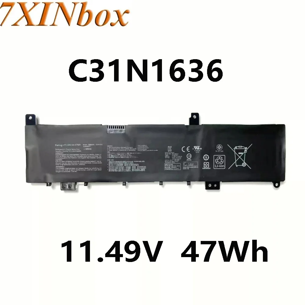 7XINbox C31N1636 11.49V 47Wh battery for ASUS VivoBook Pro 15 N580VN X580VD NX580VD7700 N580GD-E4288T M580GD-E4552R series