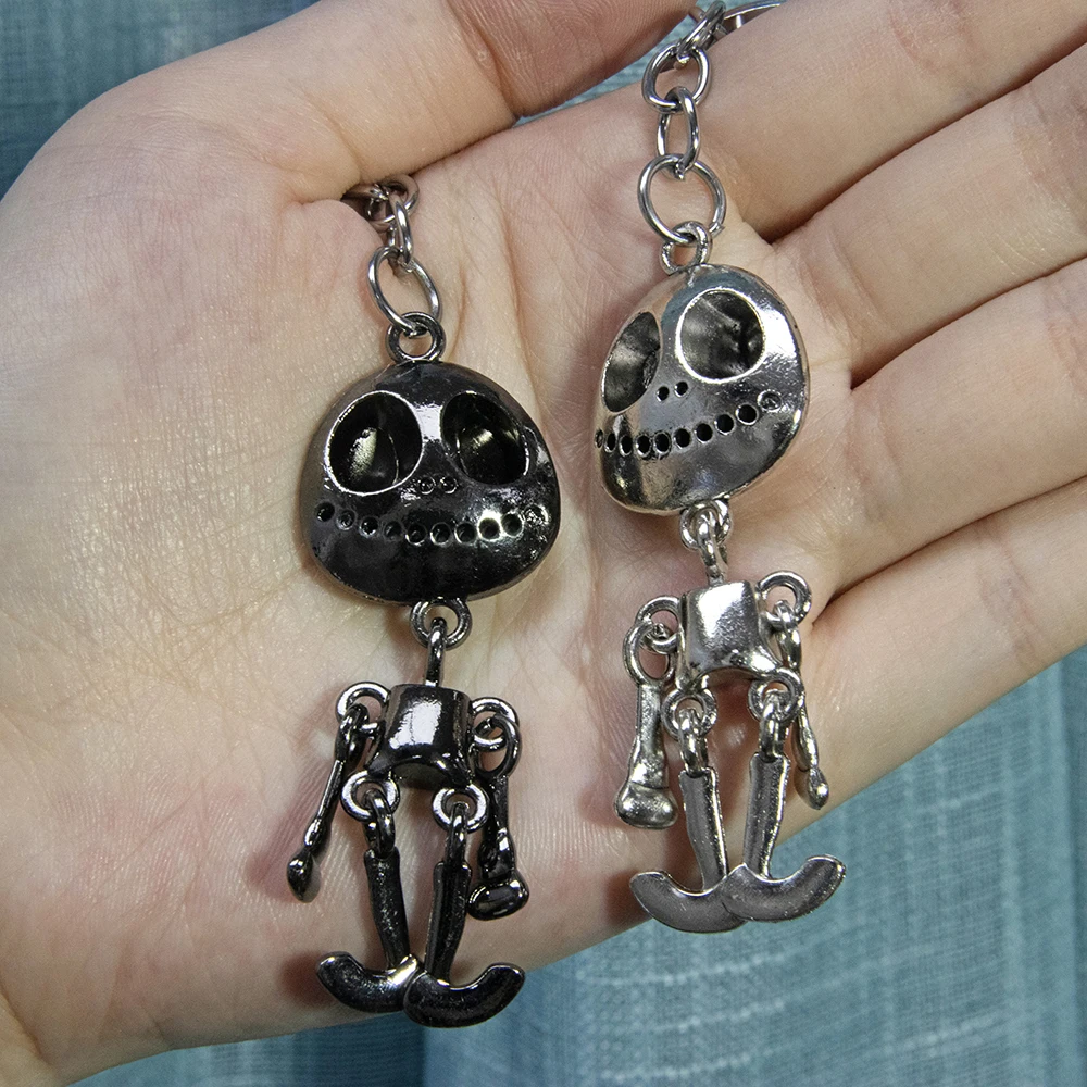 Rock Skeleton Keychain Cool Fashion Keyring Ornament Key Chain Pendant Men Kids Toys Gifts