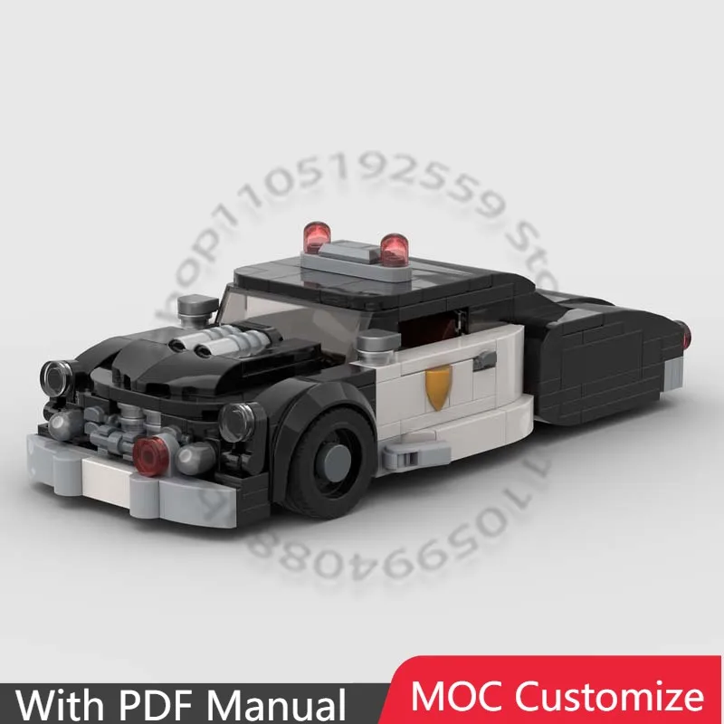 

288 PCS Speedy Sports Car 1949 Pontiac Chieftain Custom Police MOC Customize Modular Building Block DIY Boys Festival Toy Gift