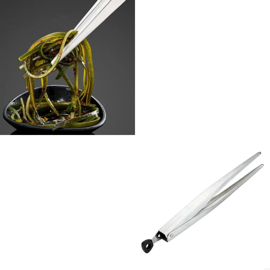 62KD Locking Stainless Steel Tongs Serrated Tip Kitchen Tongs Clip For Flipping And Serving Salads Easy To Clean