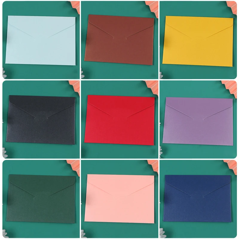 50pcs/lot 22x11cm DIY Multifunction Paper Envelope Candy Color Invitation Greeting Cards Gift Cover Cash Package Envelope