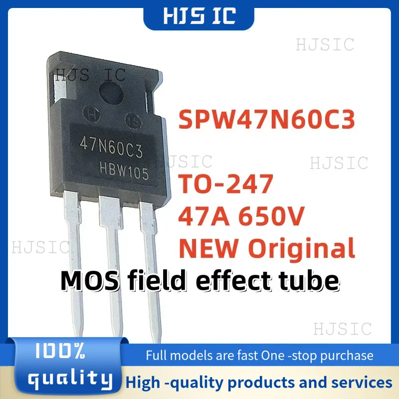 5-10 peças 100% NOVO Original SPW47N60C3 47N60C3 47N60 TO-247 47A 650V Transistor MOS de Efeito de Campo de Alta Corrente