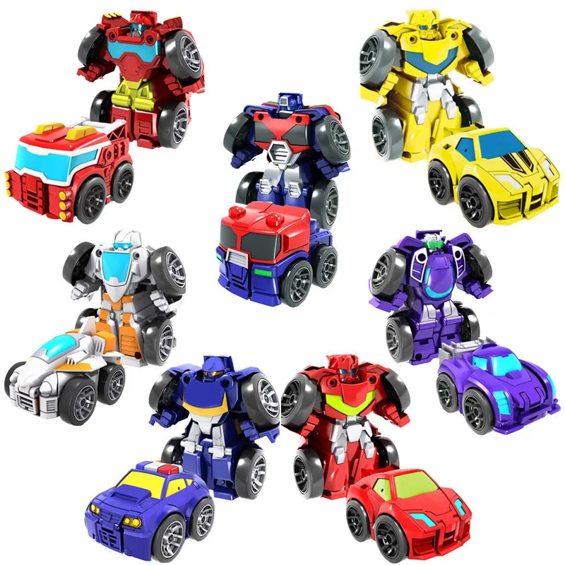 Mini Robot Transformation Robot giocattoli Cartoon Action Figure deformazione Robot per auto modello classico giocattoli per bambini regali per bambini