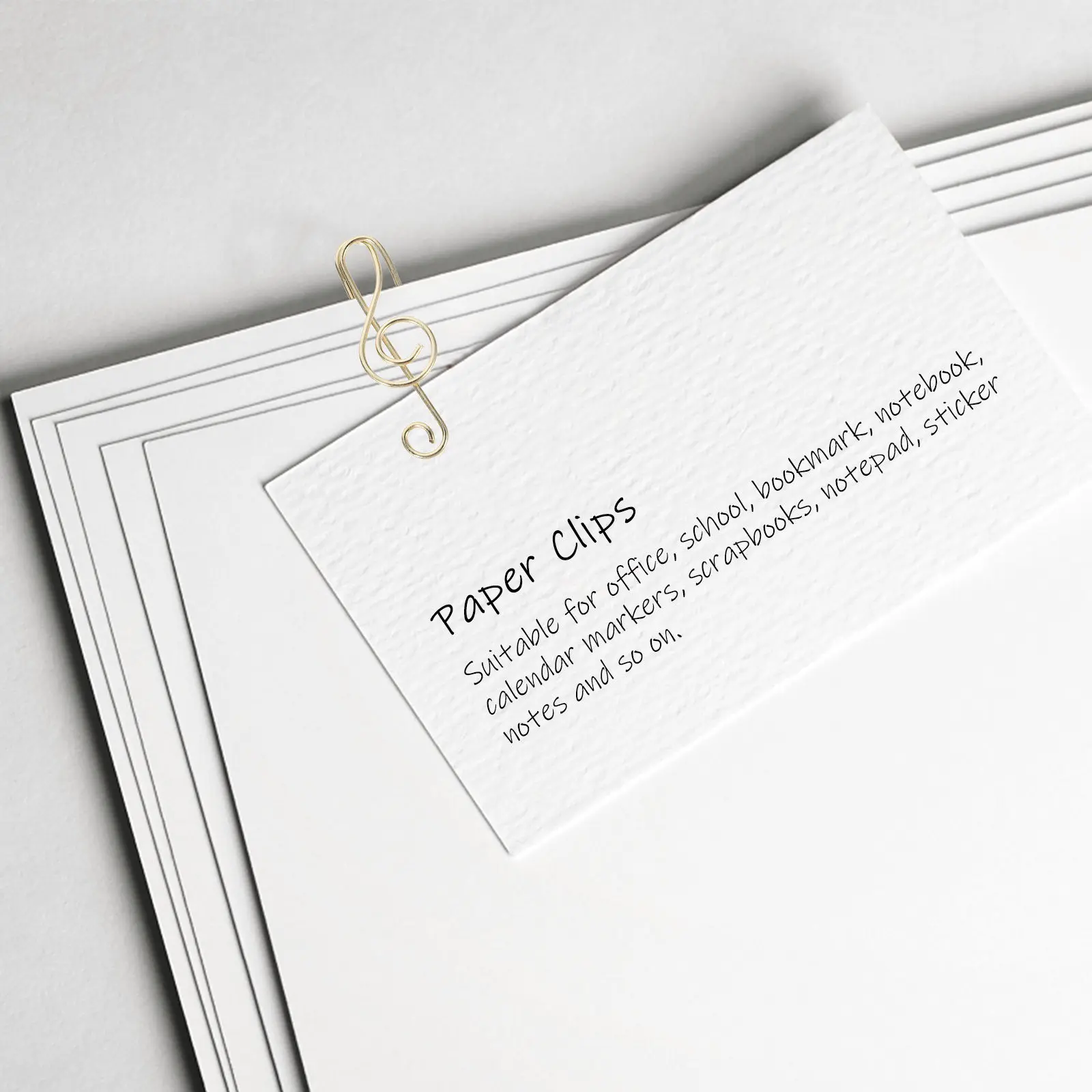 

50Pcs Cute Music Note Paper Clips Bookmarks Metal Office Supplies for File Document Calendar Scrapbook Decoration Clamps