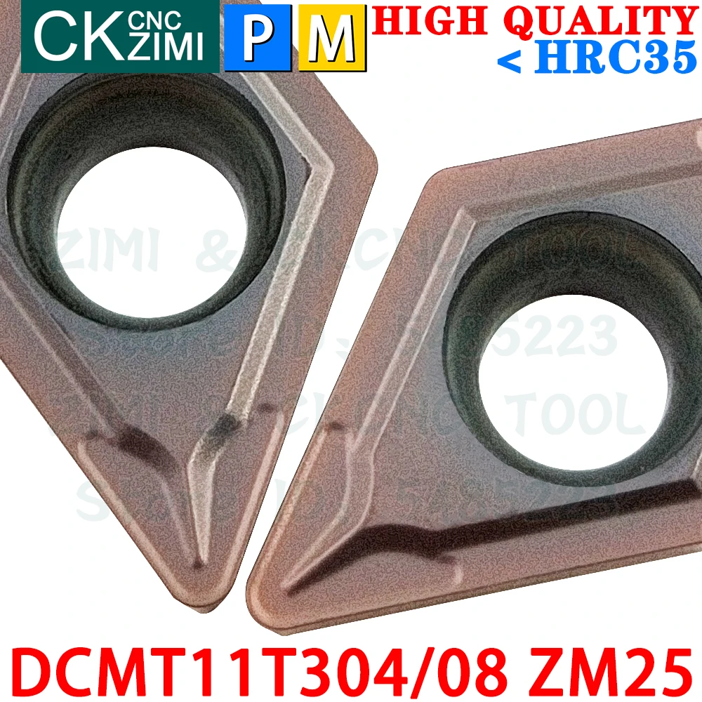DCMT11T304 ZM25 DCMT11T308 ZM25 คาร์ไบด์แทรกภายนอกหมุนแทรกเครื่องมือ DCMT 11T3 DCMT11T3 ZM25 CNC เครื่องกลึงโลหะเครื่องตัดเครื่องมือ