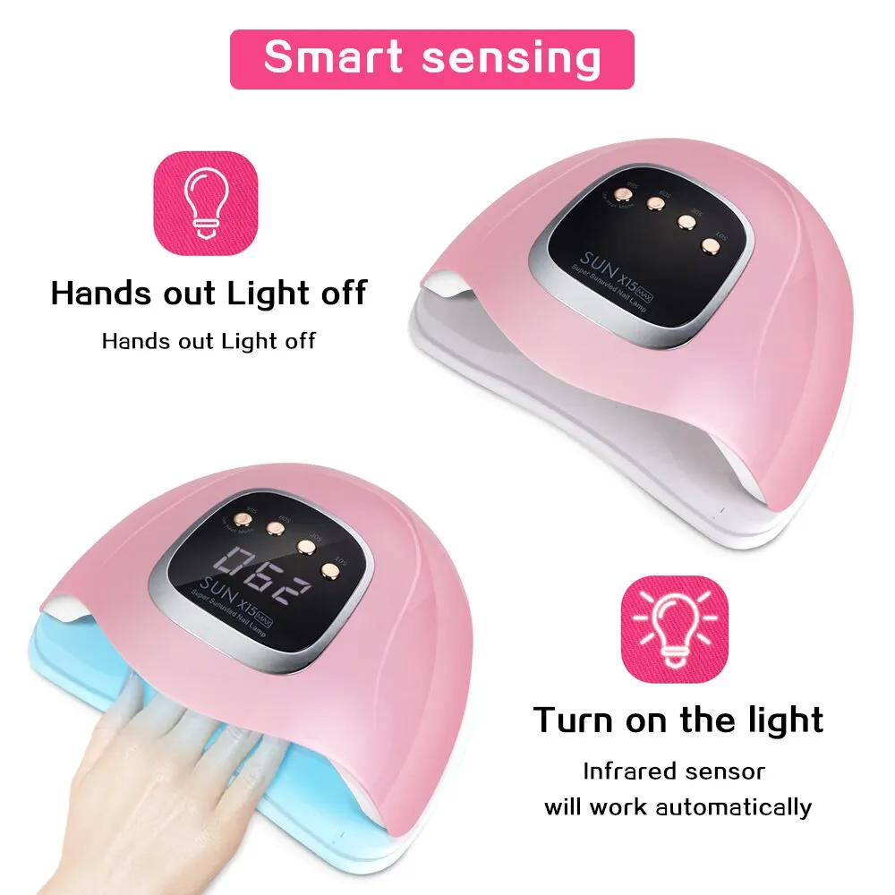 Professional Nail Dryer Lamp For Manicure Powerful UV Gel Nail Lamp 66 LEDs Automatic Sensing Curing All Gel Nail Polish