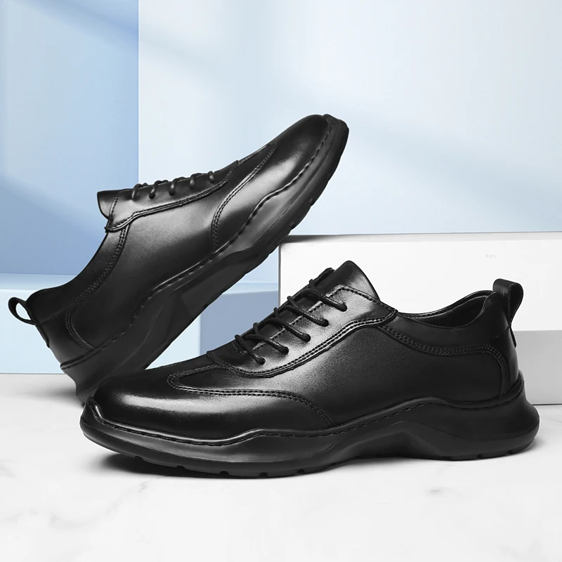 

High-end Genuine Leather Men Shoes Outdoor Casual Sneakers Fashion Shoes for Men Zapatillas Hombre Sapato Social Masculino