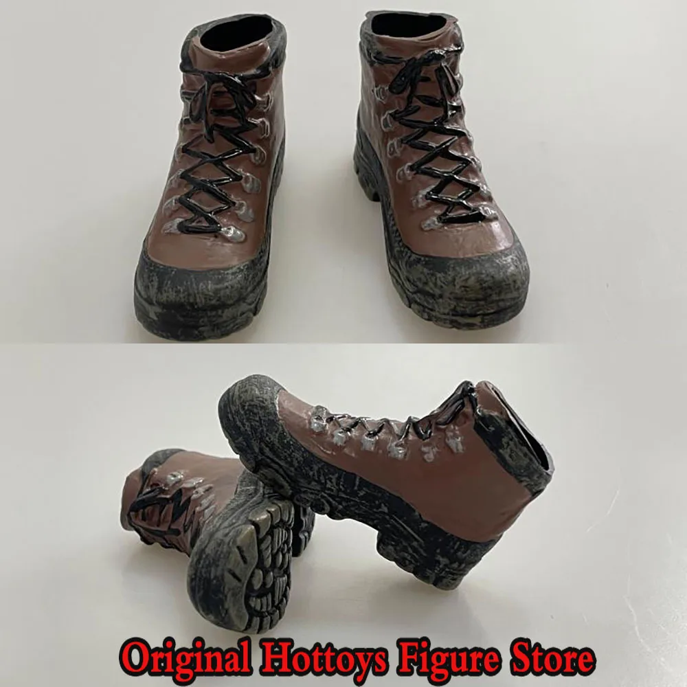 1/6 Scale Male Soldier US Army Fashion Lace-up Combat Boots Yellow Brown Hollow High Top Shoes Fit 12-inch Action Figure Model