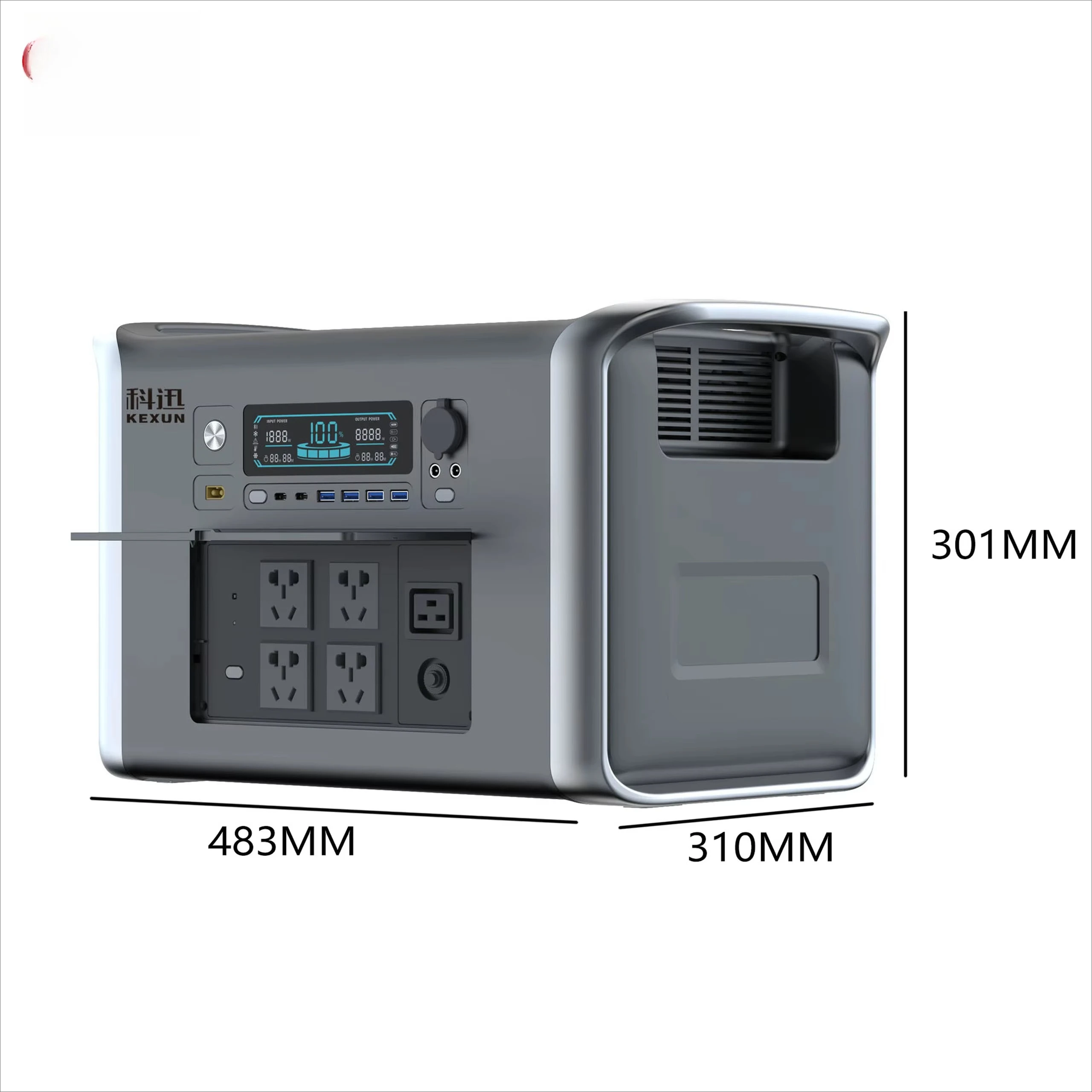 

Портативная литиевая электростанция 1800 Вт/2600 Вт, вилка европейского стандарта, чистая синусоида, выход переменного/постоянного тока, солнечный генератор для домашнего использования в автомобиле MPPT