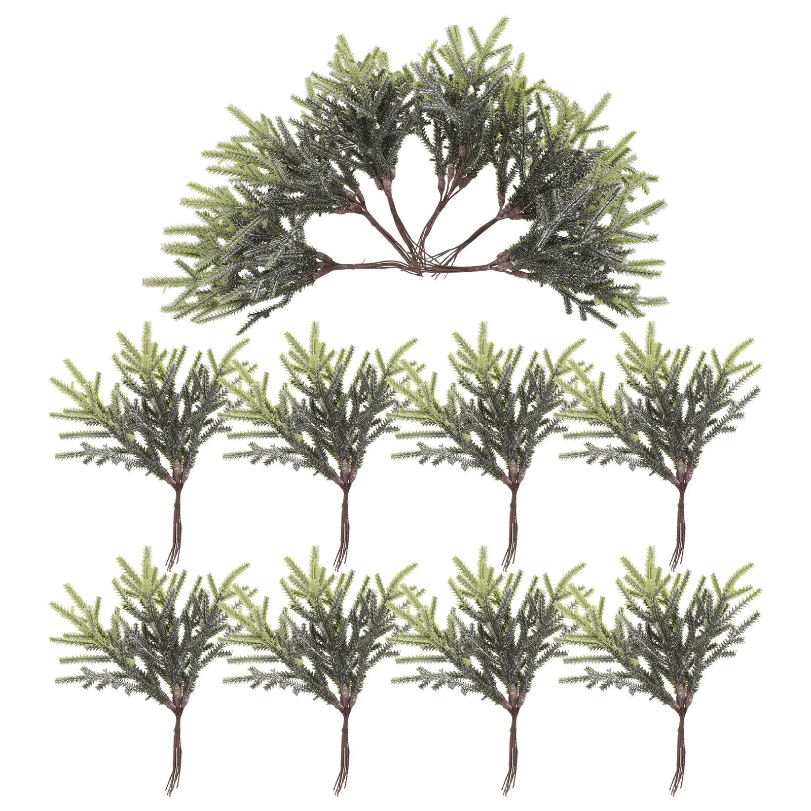 

60Pcs Artificial Green Pine Needles Branches High Realistic Faux Evergreen Spruce Picks Christmas Tree Decoration DIY Cedar