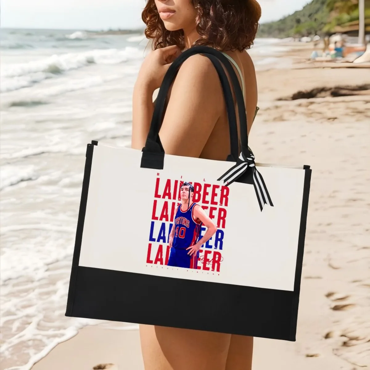 

Bill Laimbeer 2026 Новое поступление, модная практичная просторная многоразовая большая сумка с узором и принтом, 2-цветная сверхмощная большая сумка на плечо f