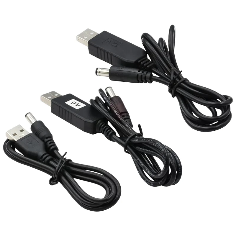 5pcs USB booster cable DC TO DC 5V/9V/12V power bank booster module DC interface 5.5*2.1MM
