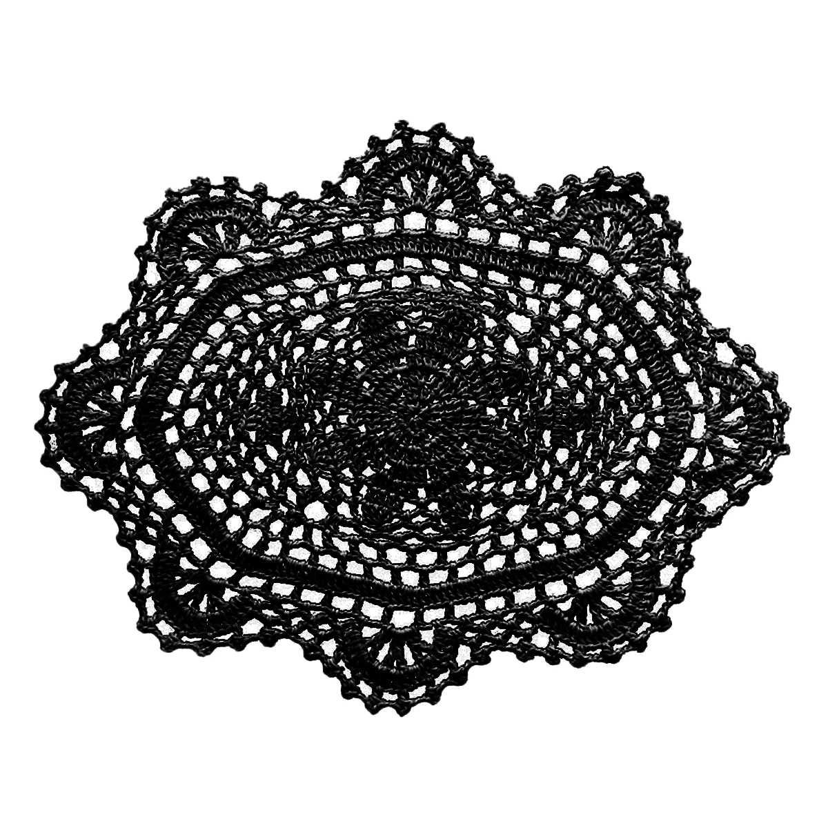 

BomHCS Oval Crochet Lace Doilies Handmade Doily Table Placemats Bedroom Mats Vase Pads