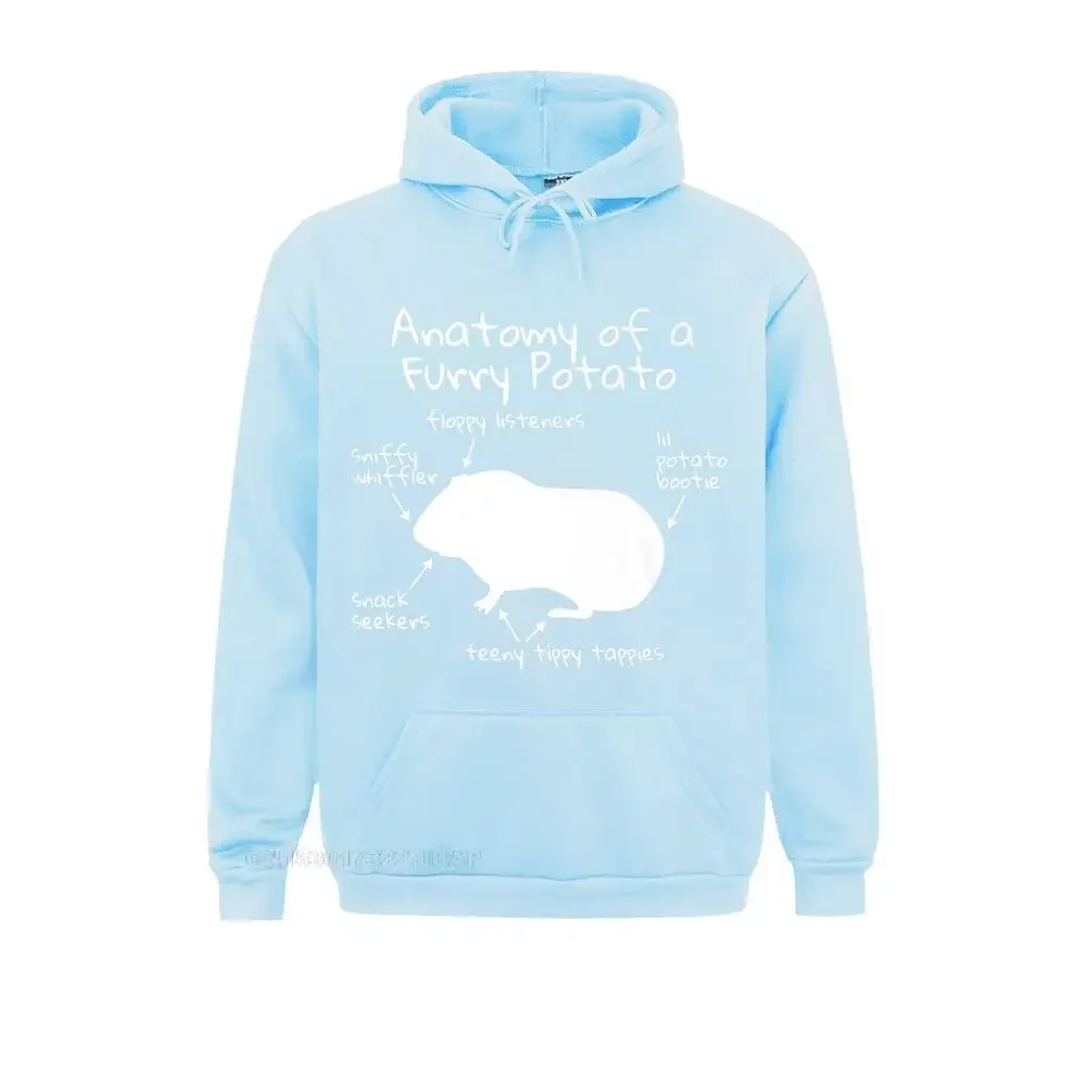 Anatomy Of A Furry Potato Funny Guinea Pig Gift Premium Hoodie Preppy Style Sweatshirts Company Men Hoodies Customized Clothes