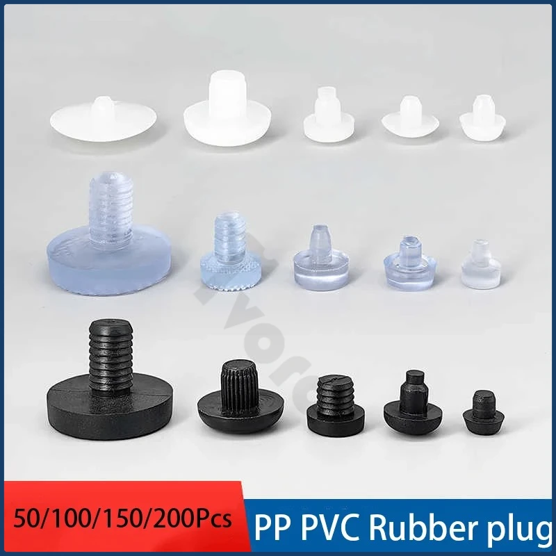 50-200Pcs Silicone Rubber Stopper Chair Stool Foot Pad T-Shaped Stopper Furniture Table Chair Leg Foot Bottom Anti Slip Foot Pad