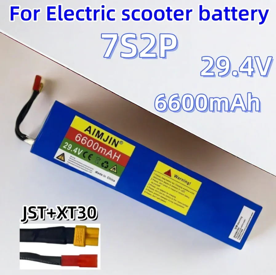 

NEW 7s2p 25.2V 6.6ah 18650 Battery Lithium Ion Battery 29.4V 6600Mah for Electric Scooters Balancing Scooter
