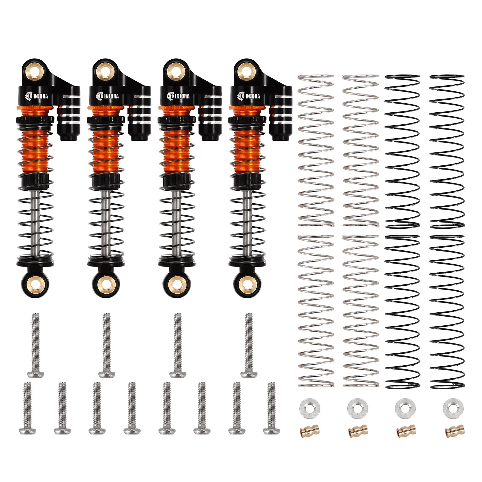 INJORA 45mm Aluminium Schroefdraad Schokdemper Olie Demper voor 1/24 RC Crawler FMS FCX24 FCX18 Upgrade