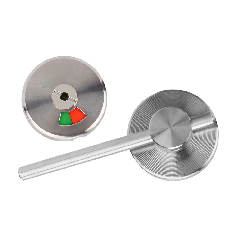 Silver Public Restroom Partition Lock Stainless Steel 110 x 52 mm Stainless Steel Toilet Indicator Lock