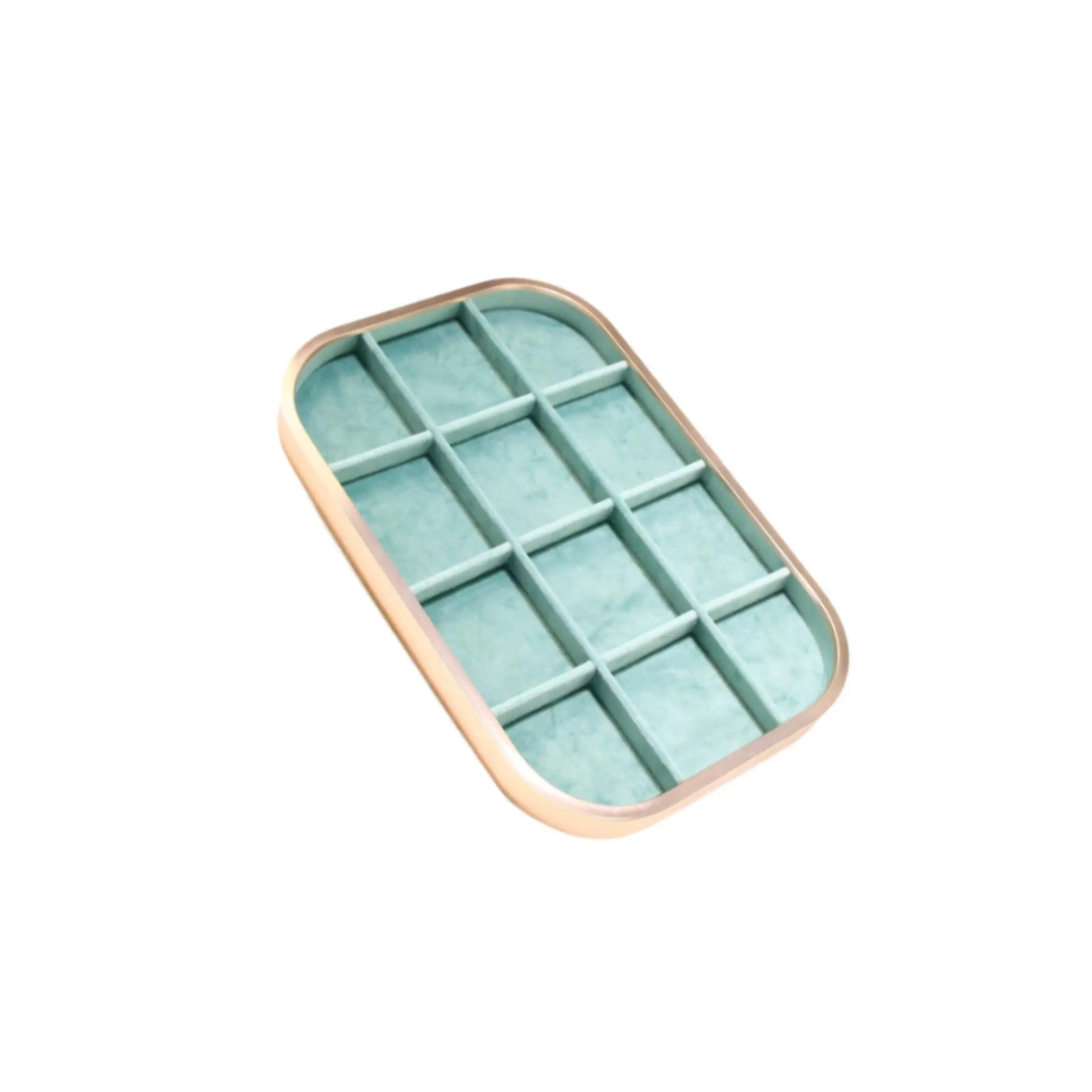 

Jewelry Tray Stackable Metal Jewelry Storage Tray for Watch Bracelet Dresser 15 Grids