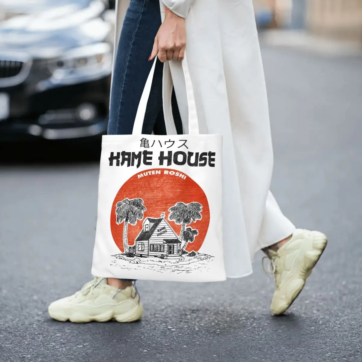 Kame House Tote Bags Women Handbag Foldable College Master Roshi Home Shoulder Bag Casual Grocery Bag