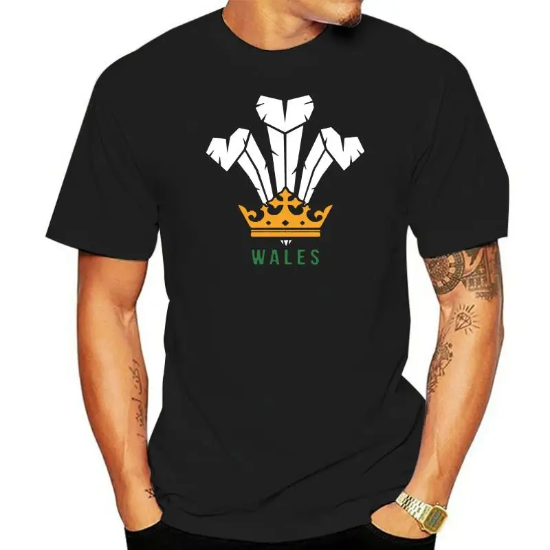 Modern Welsh Feathers Rugby Wales Graphic T-Shirt Adult Teen Unisexb