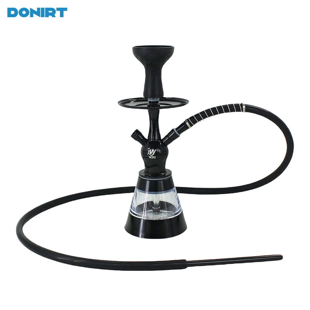 New Arabic Hookah Kit Portable Acrylic Shisha Aluminum Chicha Hookah for Party KTV Bar Smoking Pot Detachable Smoking Hookah Set