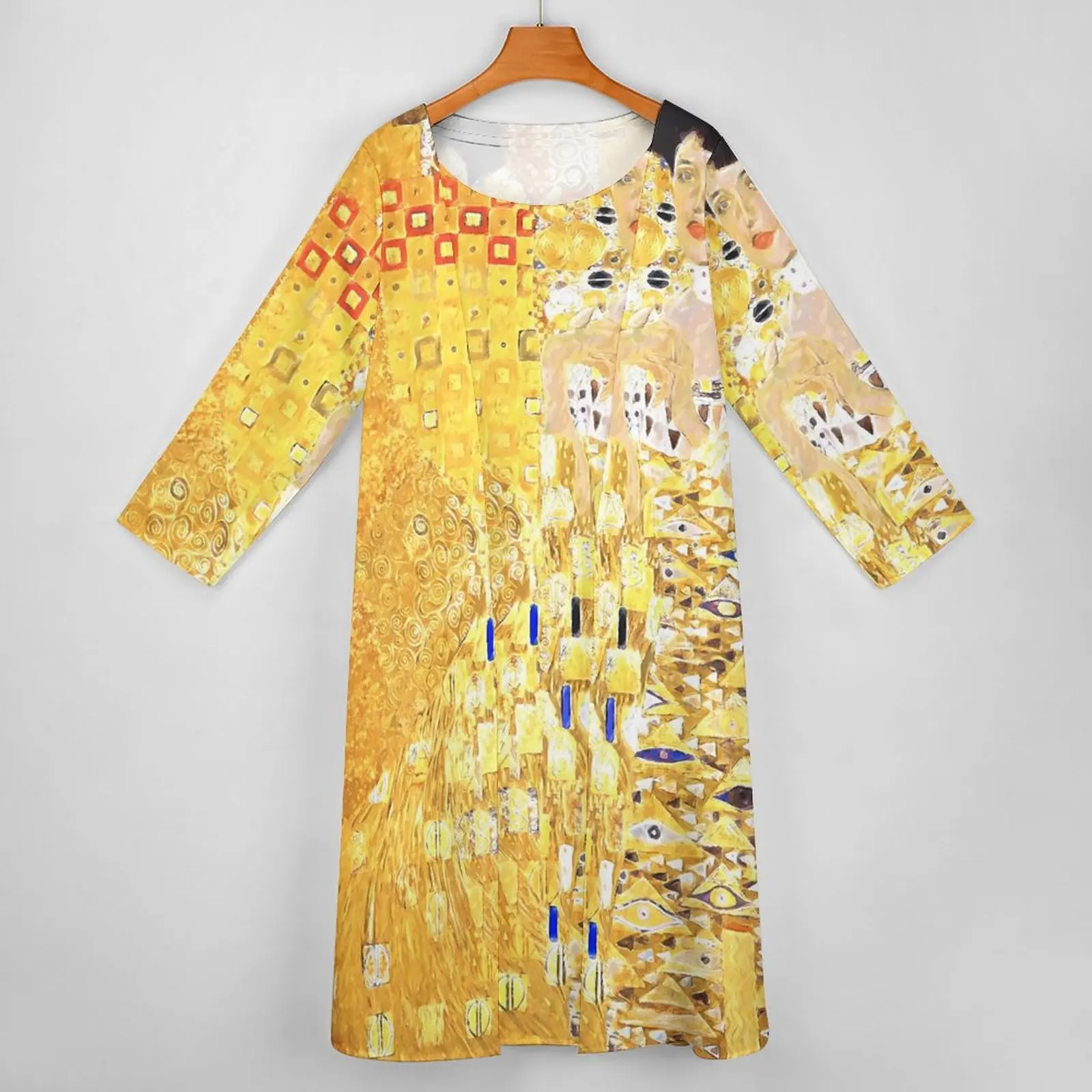 Gustav Klimt Dress Portrait of Adele Elegant Maxi Dress Street Wear Boho Beach Long Dresses Female Two Piece Design Vestidos