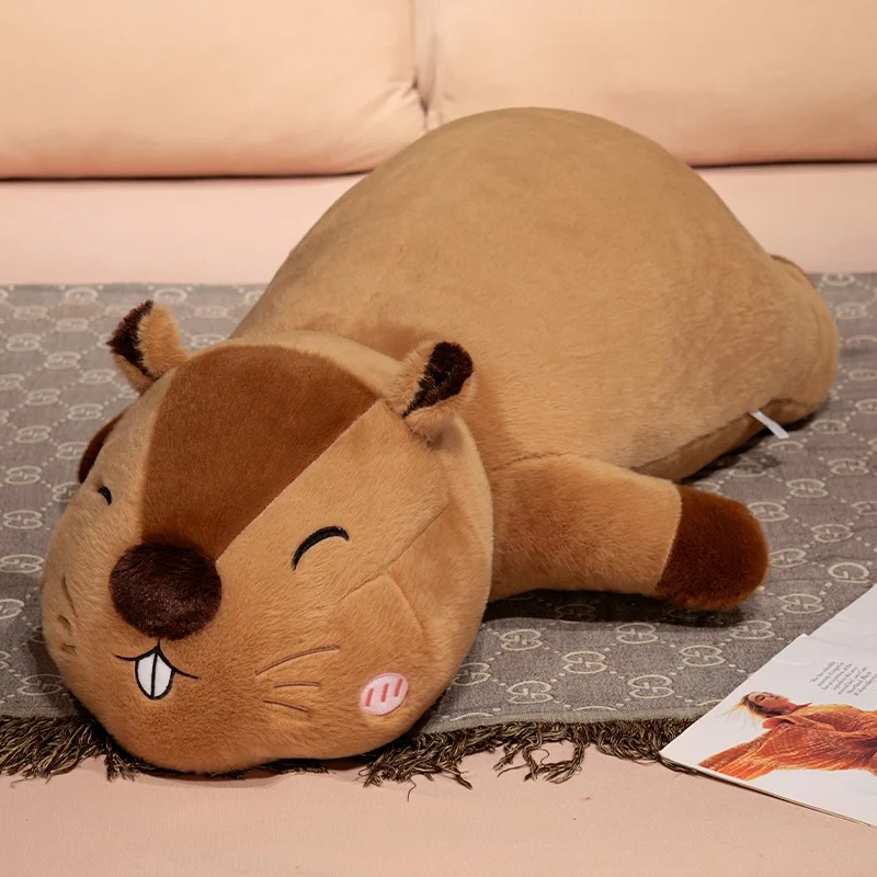 

105cm Big Kawaii Groundhog Plush Pillow Fluffy Marmot Plush Doll Stuffed Soft Animal Toy Cute Kid Birthday Gift Home Decor