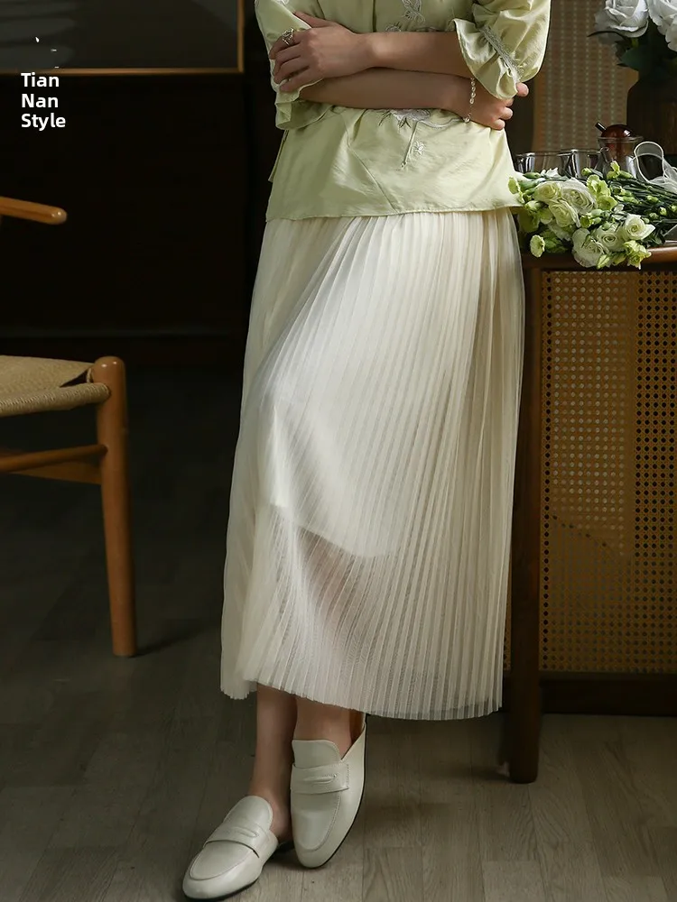 

Young Sle Jiangnan Fan Yellow Gentle Wind Improved Tang Hanfu f Skirt Ele Summer Thin Versatile Fairy Aosphere Skirt