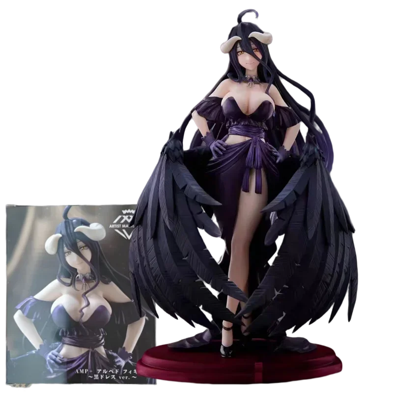 Echte Overlord Anime Figuur Albedo Zwarte Jurk Rok Actiefiguurspeelgoed Voor Kinderen Cadeau Verzamelmodel Ornamenten In Voorraad