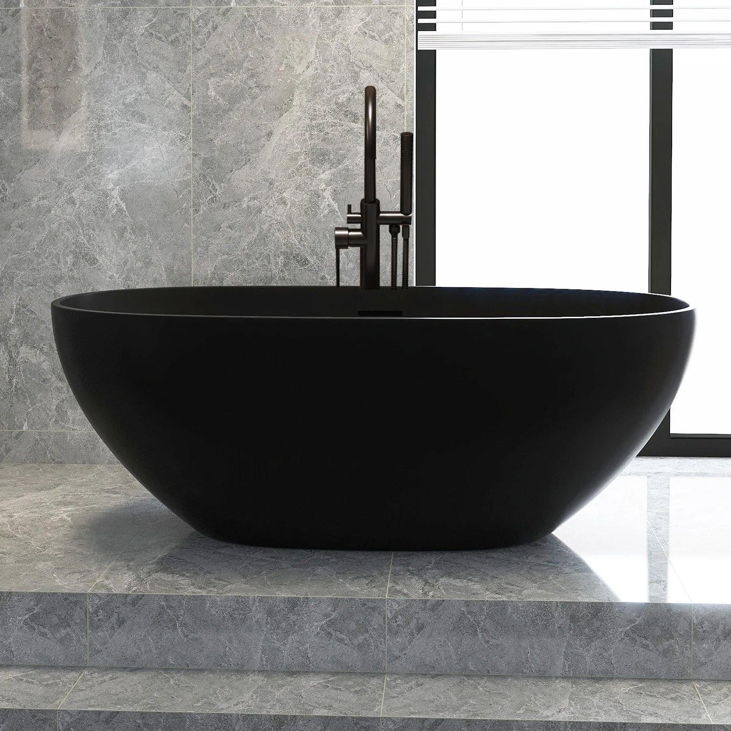

Artificial Bathtub Small Family Adult Independent Integrated Hotel B & B Internet Celebrity Black Bathtub