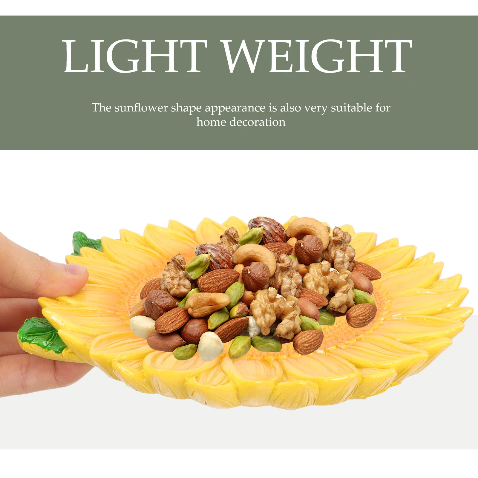 

Compact Sunflower Decorative Plate Snack Container Jewelry Organizer High-Class Material Gift Sunflower Decorations for Home
