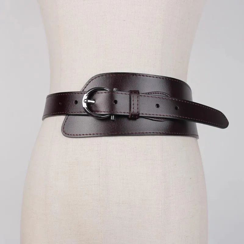 Women's Fashion PU Leather Corset Female Cummerbund Coat Waistband Dress Decration Wide Belt J1560