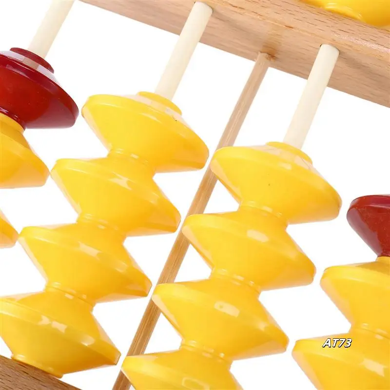4X 7 Column Non-Slip Hanging Wooden Abacus Chinese Soroban Educational Tool Mathmetic Calculator For Student Teacher