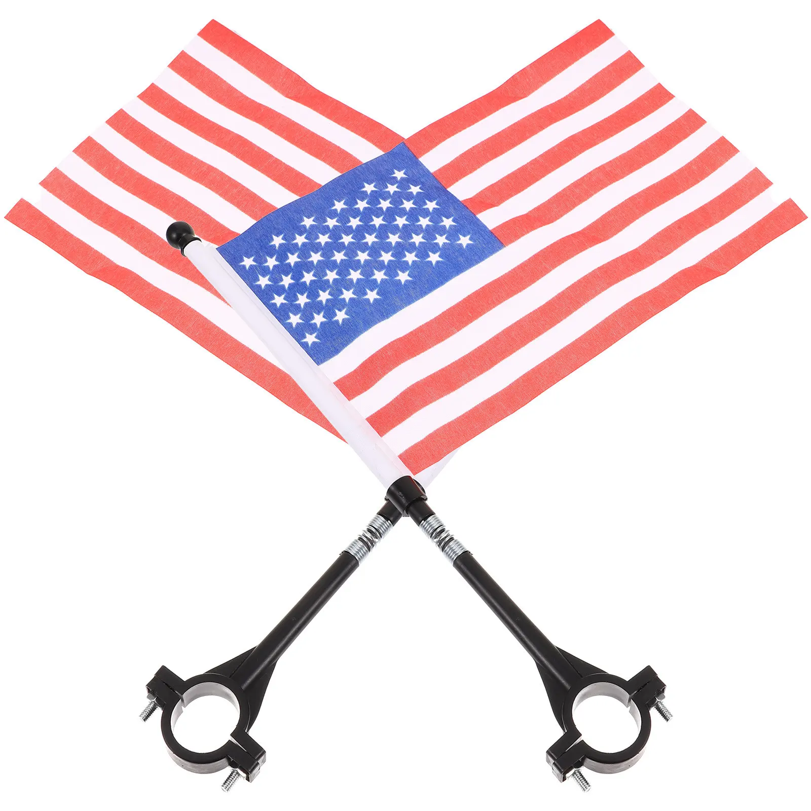 2Pcs Sturdy Bicycle Flag Set for Mountain Bike Bike Handlebar Outdoor Cycling Safety Flag Bright Color Tear Resistant Easy