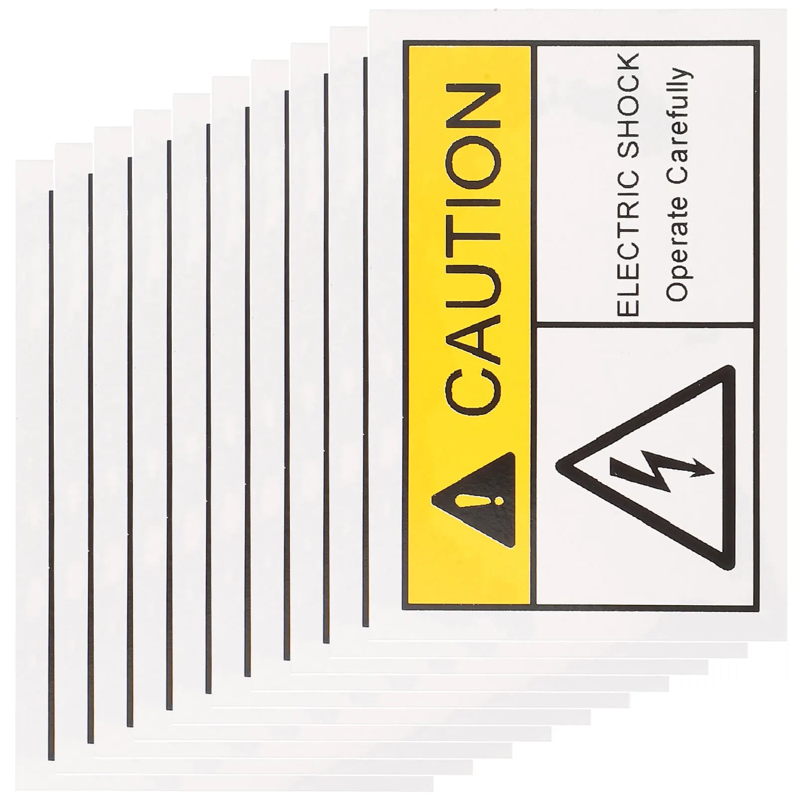 10Pcs Electrical Shock Warning Stickers Vinyl Adhesive Labels Easy Peel Strong Adhesion for Electric Panel Door Equipment