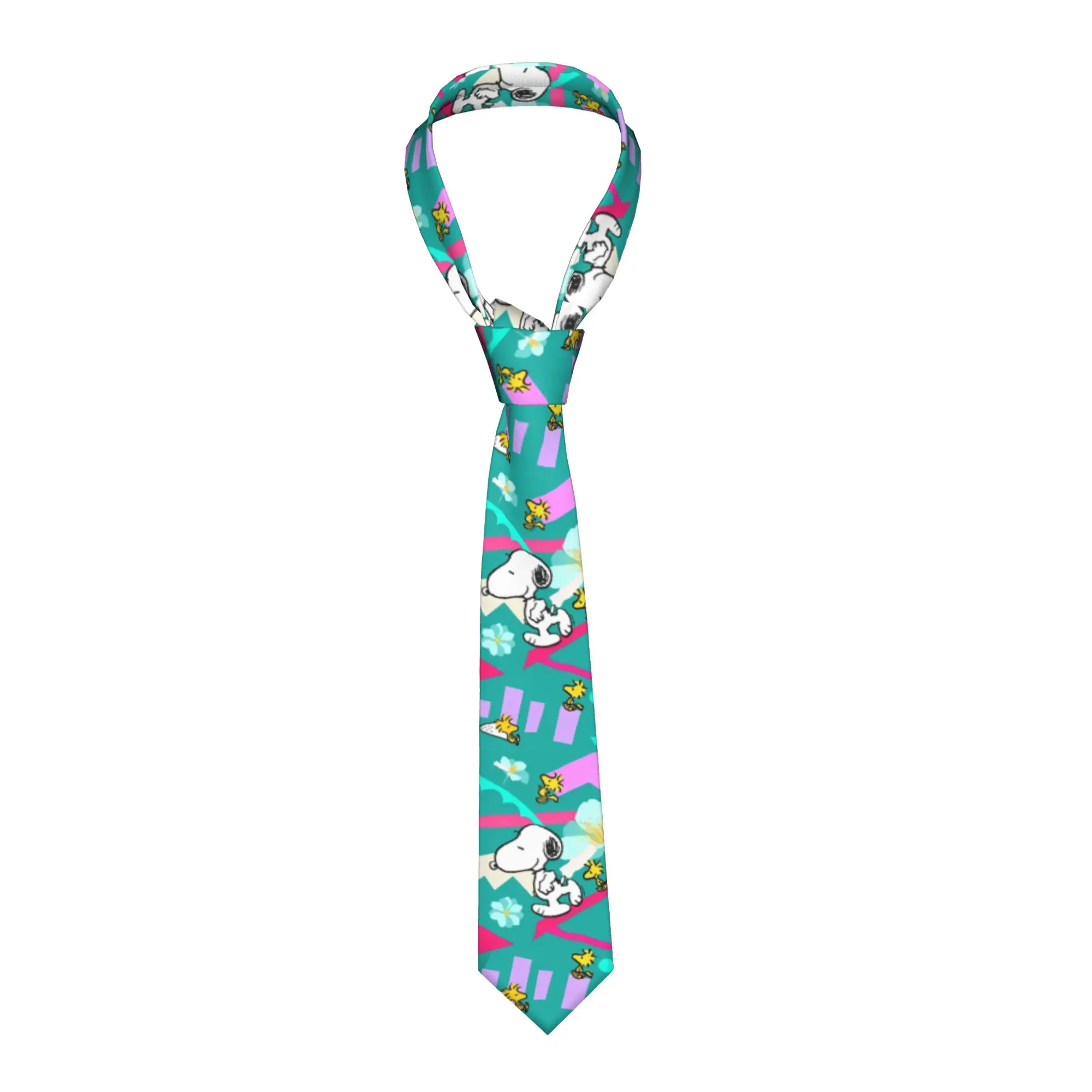 

Snoopys Playful Ensemble Neckties 8 cm Neck Ties for Men Skinny Classic Daily Wear Gravatas Wedding Accessories Office
