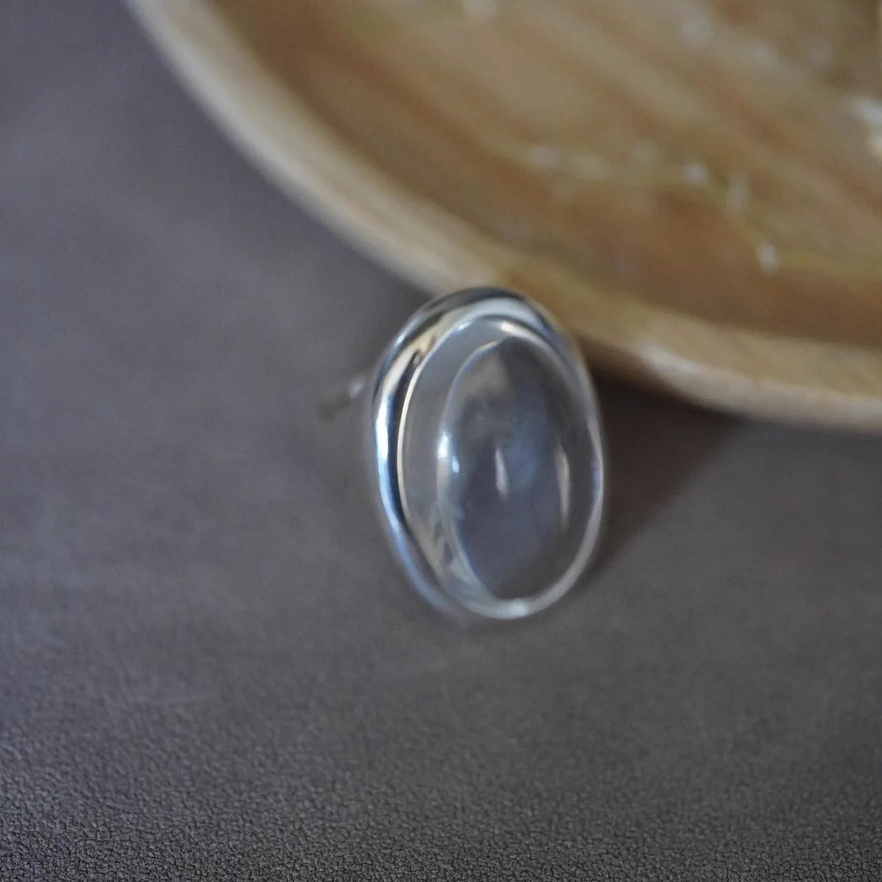 PANJBJ 925 Sterling Silver Geometry Crystal Ring For Women Ellipse Exaggerated Punk Water Drop Open Jewelry Gift Dropshipping