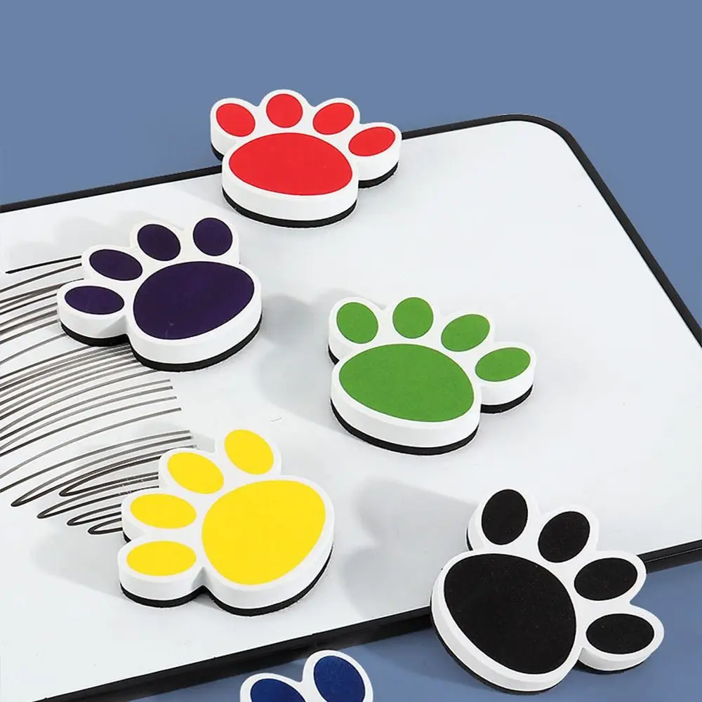 Paw Shape Leader Lecturer Teacher Office Accessories White Board Cleaner School Office Supplies Magnetic Whiteboard Erasers