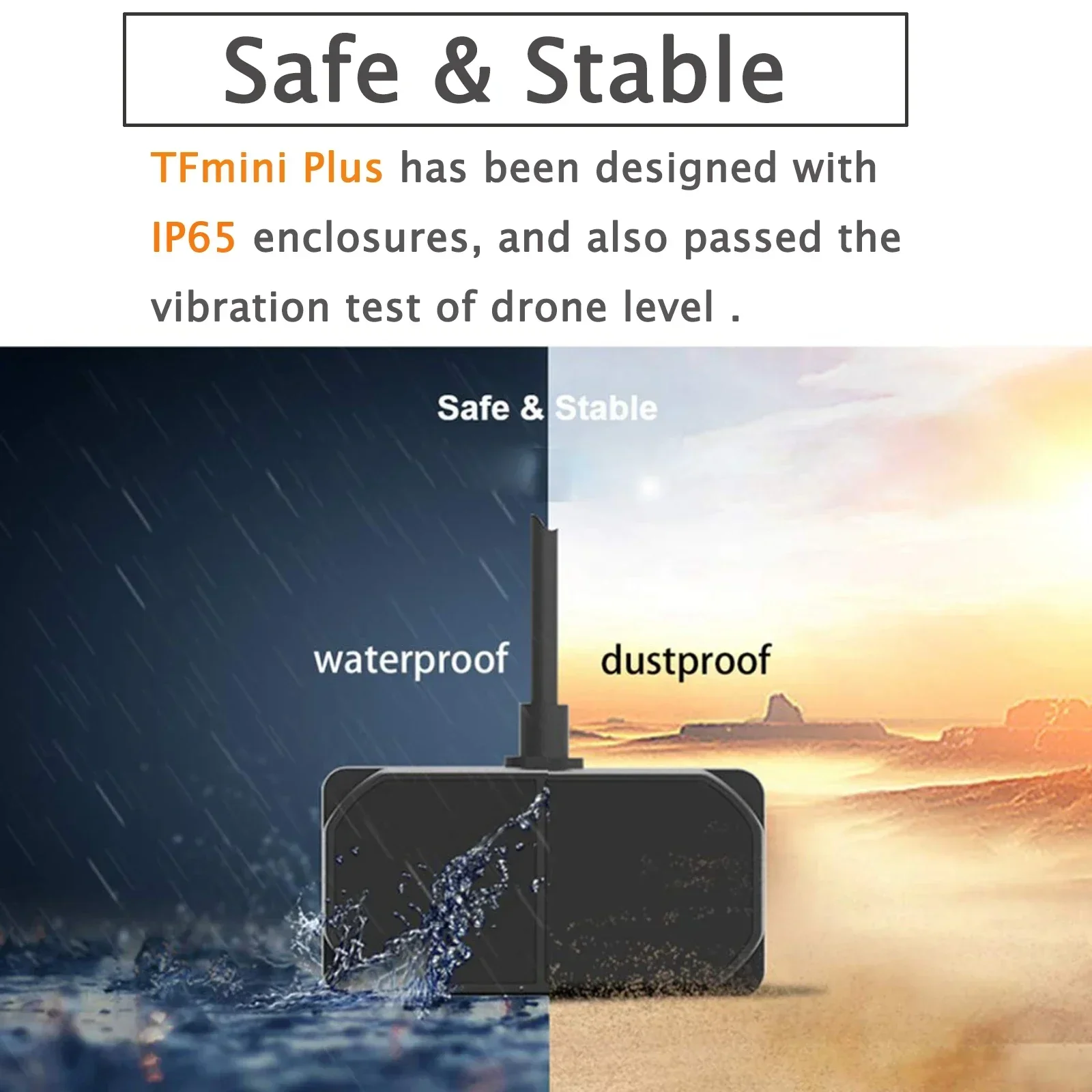 TFmini Plus Lidar Module Single-Point Micro Range Finder 0.1-12m IP65 Waterproof Distance Sensor Obstacle Avoidance Module