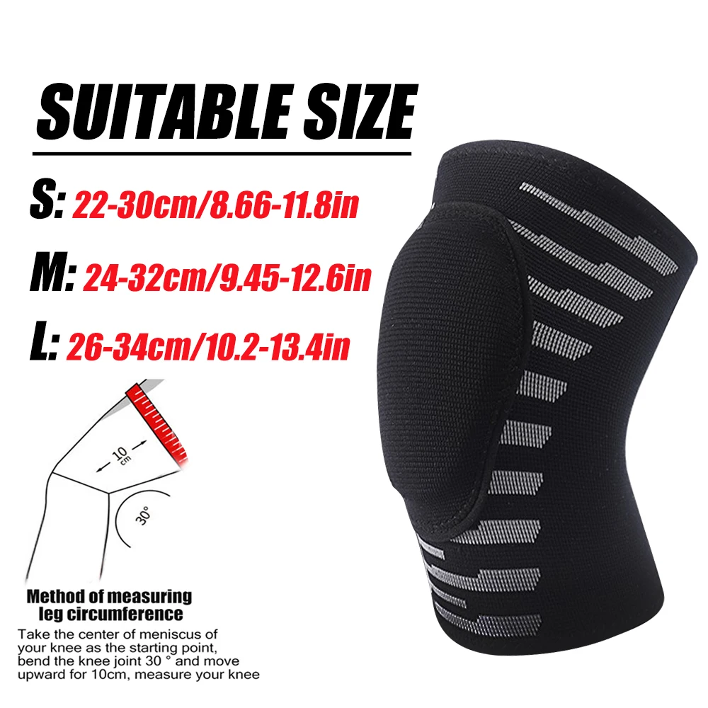 1 Paio Di Ginocchiere Morbide Unisex Ginocchiere Protettive Elastiche Antiscivolo Spugna Spessa Ginocchiera Anti Collisione Tutore Per Pallavolo Corsa P9531861