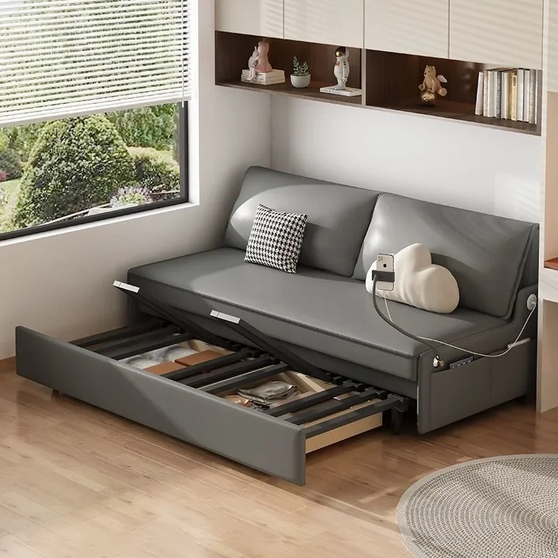 Sofa bed integrated dual-use, foldable multi-functional storage small apartment study bedroom living room household double