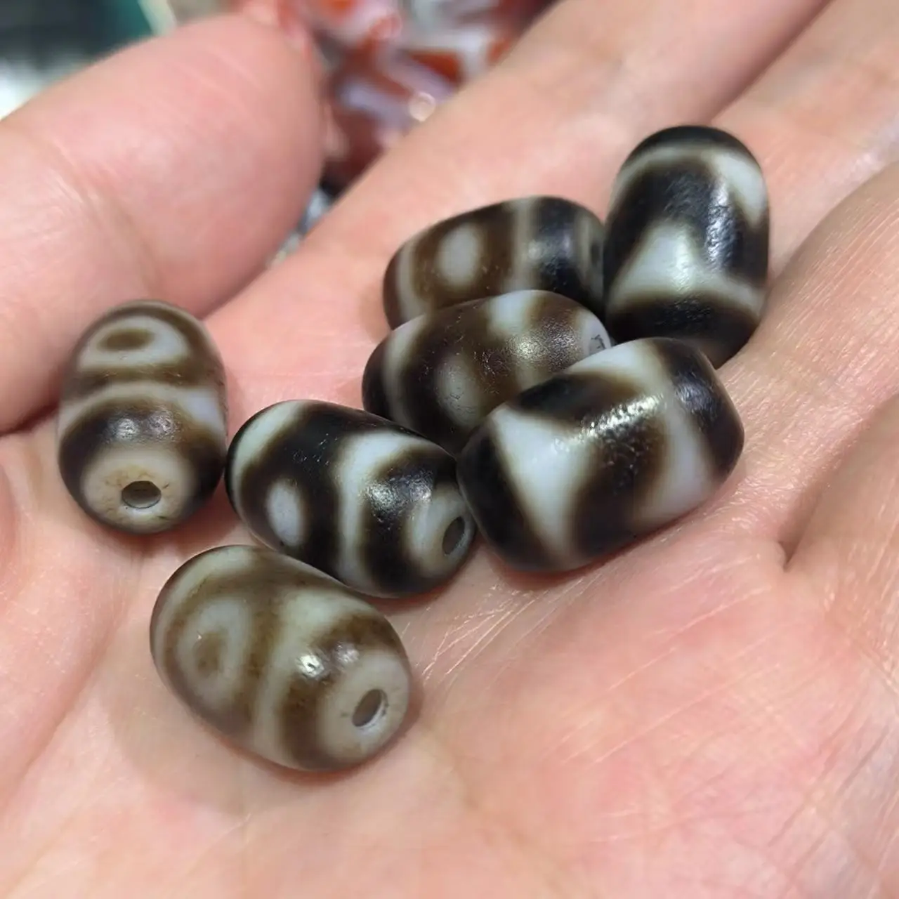1pcs/lot natural multi-pattern old agate dzi wholesale brown 16x10mm Handmade beads special rare Accessories jewelry diy taki