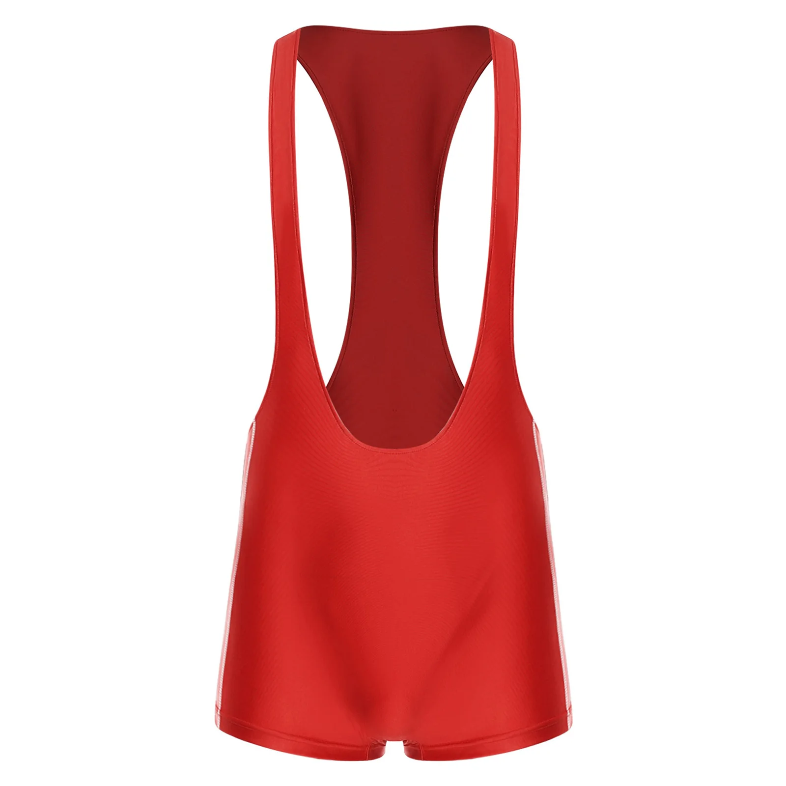 Mens Lingerie One Piece Singlets Wrestling Mankini Costume Glossy Bodysuit Racer-back Hollow Out Open Butt Boxer Shorts Jumpsuit