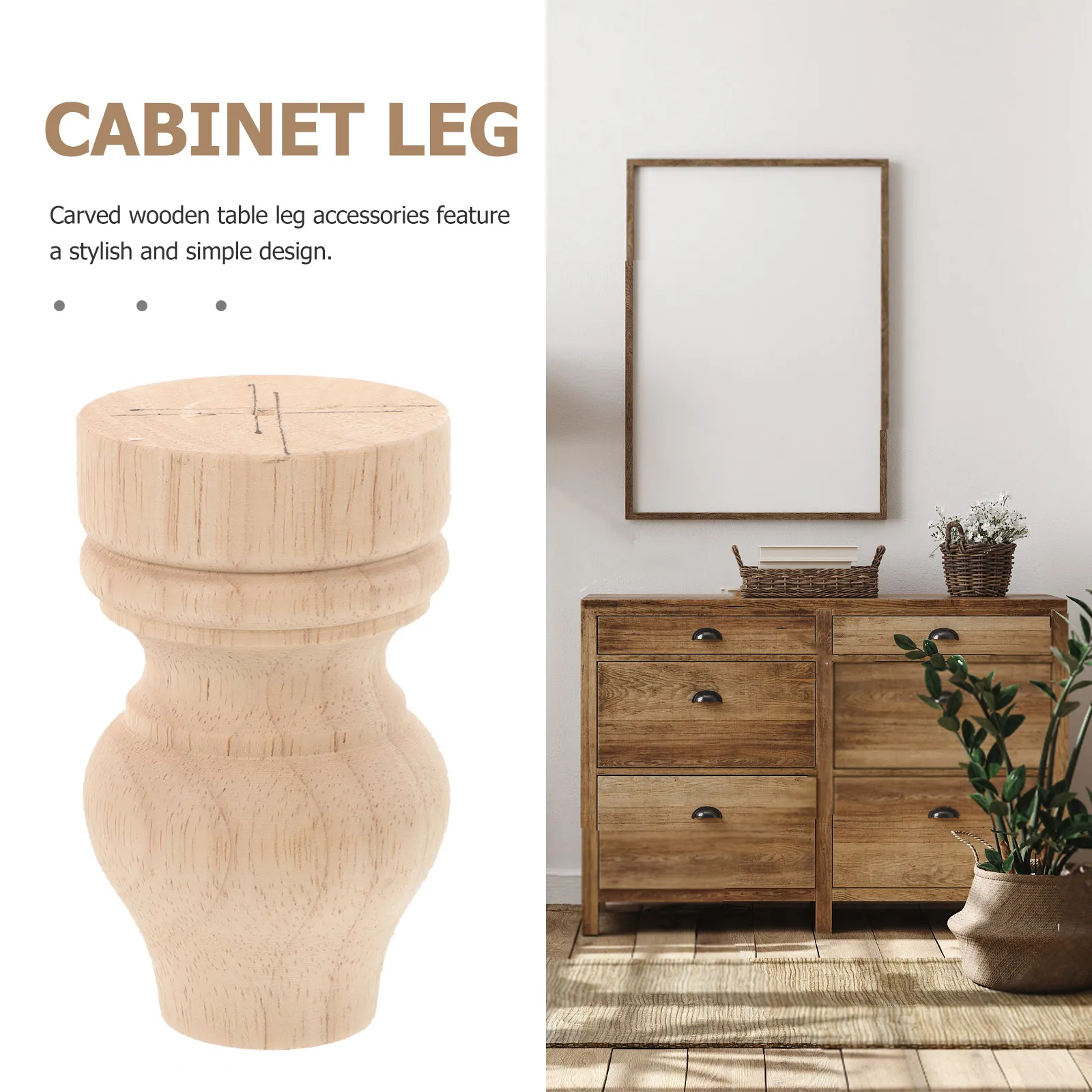 Natural Wood Furniture Leg Replacement Compatible Table Desk Chair Sofa Bed Cabinet Dresser Coffee Sturdy Foot