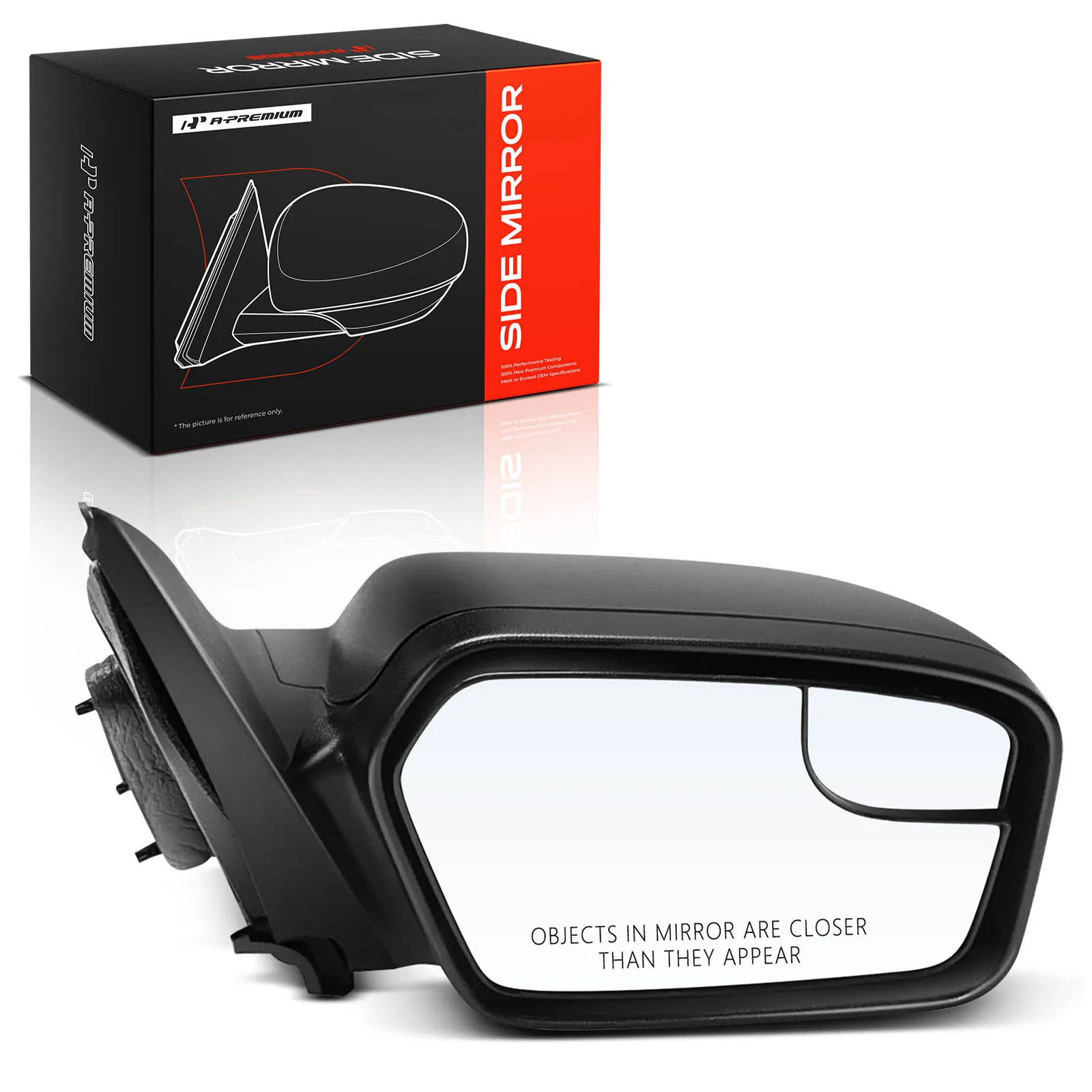 A-Premium Passenger Side Power Door Mirror for Ford Fusion 2011-2012 Mercury Milan 2011 Non-Folding Blind Spot Glass Black