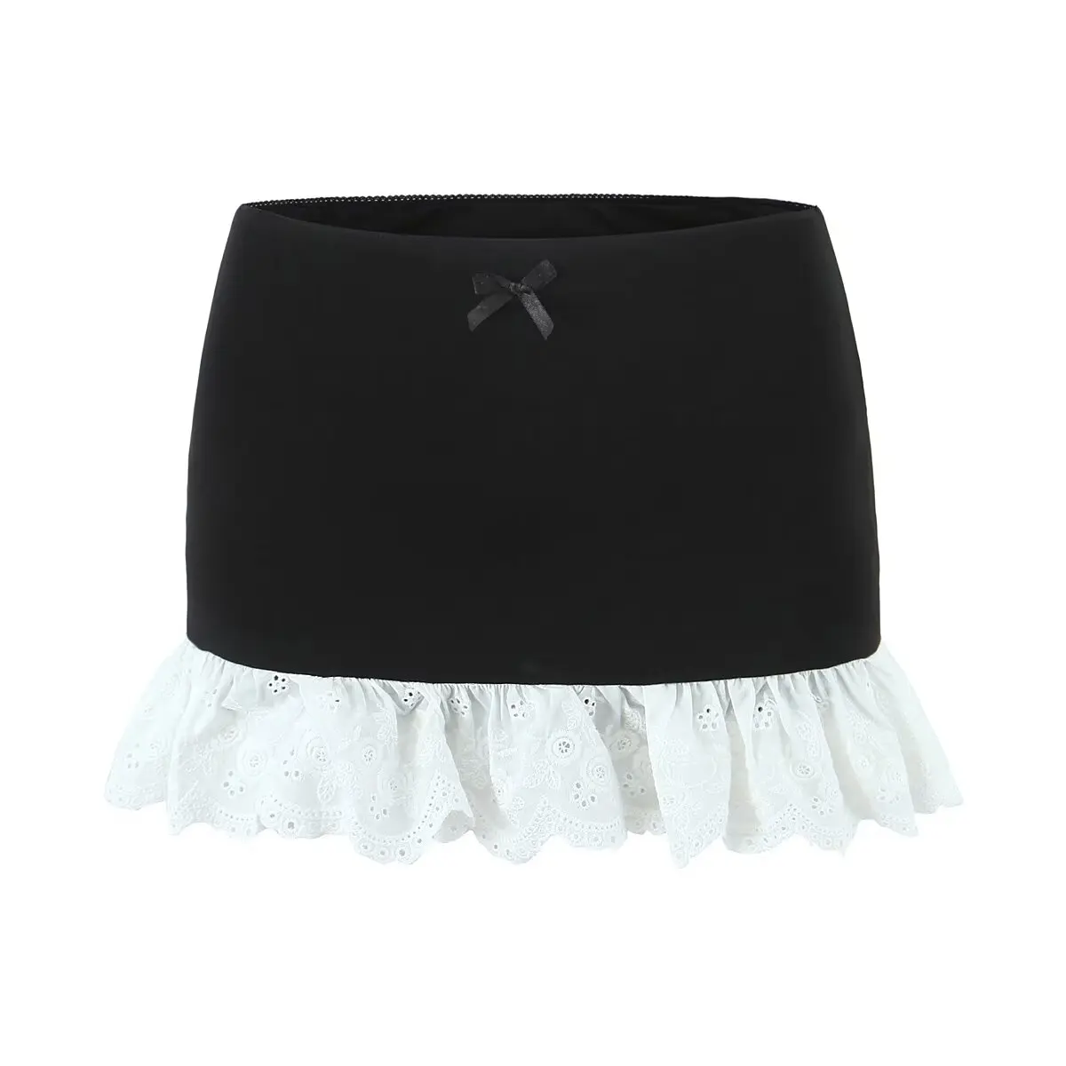 JNLEAOG 섹시한 타이트 레이스 하프 스커트 이너 팬티 포함 하이 웨이스트 폴리에스터 섬유 여름 캐주얼 숏 스커트 여성용
