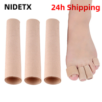 1Pcs Silicone Cover Cut Fabric Toe Separator Spacer Tube Sleeve Cap Valgus Corrector Hammer Protector Finger Foot Care Pedicure