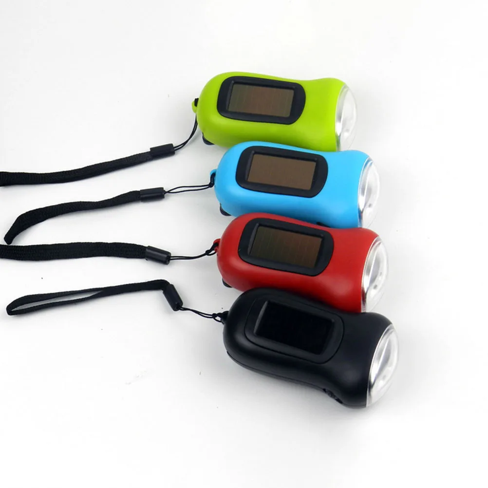 

Solar Power Flashlight High Lumens LED Torch Emergency Hand Crank Portable Light Camping Outdoor Abs Material